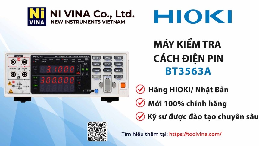 Máy Kiểm Tra Pin Hioki BT3563A giúp Đo Điện Trở Trong Chính Xác