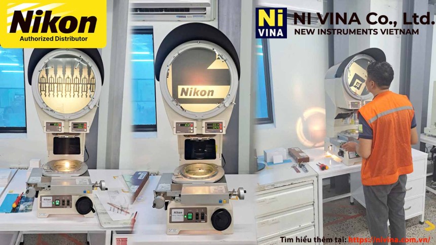 Máy Chiếu Biên Dạng V-12B Nikon lắp đặt tại Thái Bình HDSD bởi NIVINA