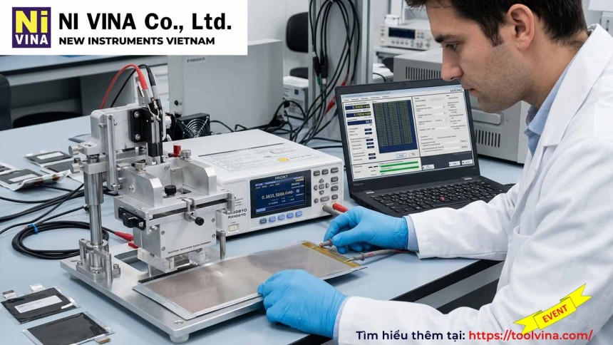 Hioki RM2610 Máy Đo Điện Trở Giao Diện Pin Lithium-ion