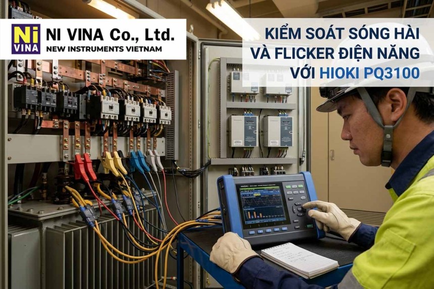 Kiểm Soát Sóng Hài Và Flicker Điện Năng Với Thiết Bị Đo Hioki PQ3100